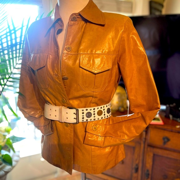 New Frontier Leather Short Jacket (Complimentary Clutch) - Picture 5 of 12